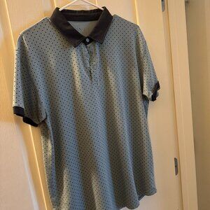 BYLT LUX Dotted Drop Cut Polo - Seascape with Navy